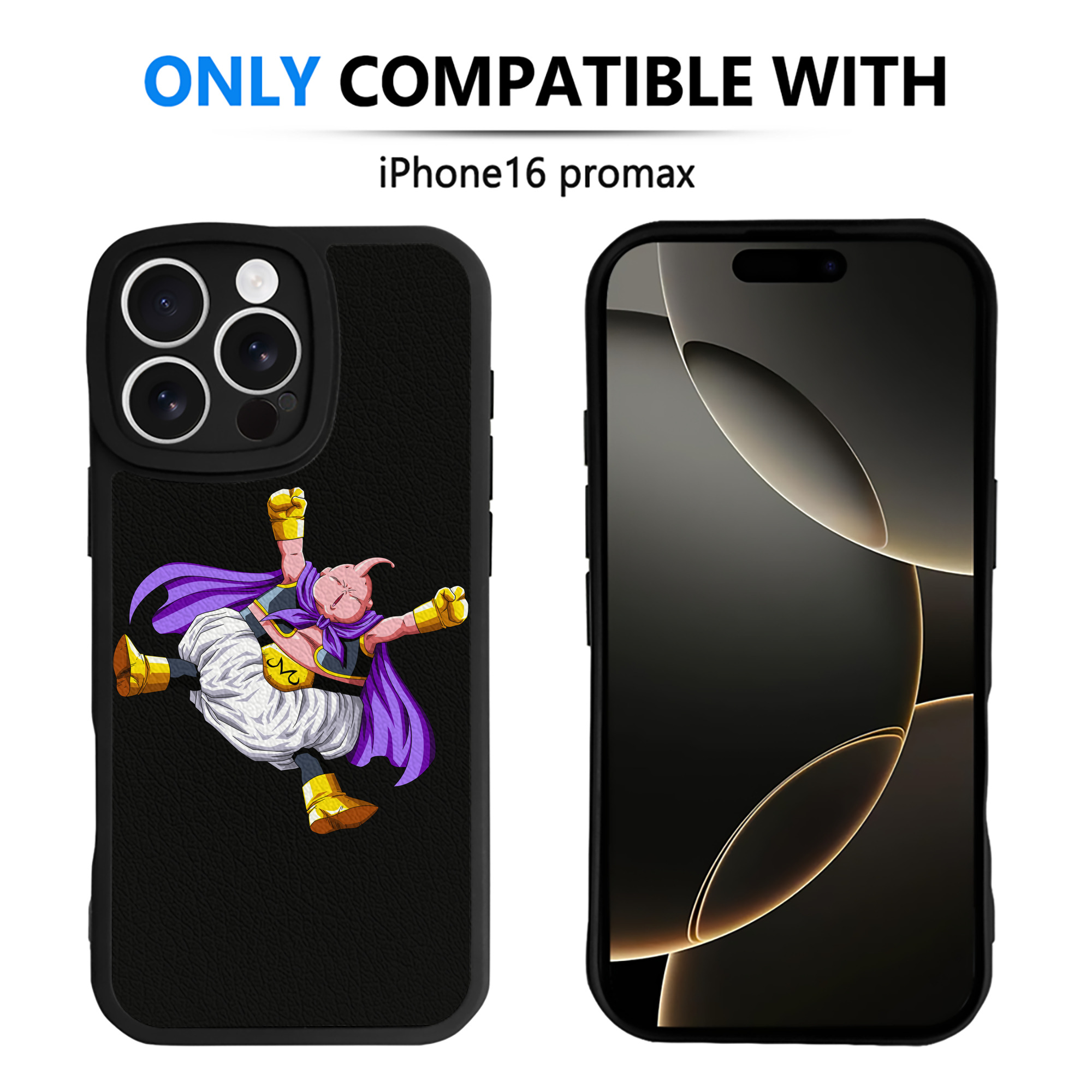 （画像用） ドラゴンボール 魔人ブウ DRAGON BALL Majin Buu 【iPhone 16シリーズ対応】シリコンスマホケース（レザー調） 材質：シリコン